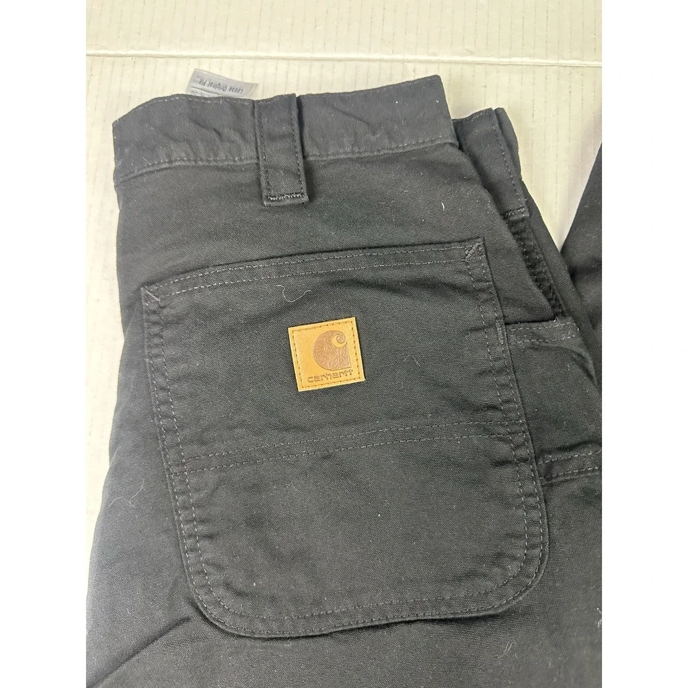 NWT Carhartt B151 BLK Pants Men's 34x36 Black Loose Original Fit Carpenter Work - Picture 2 of 7